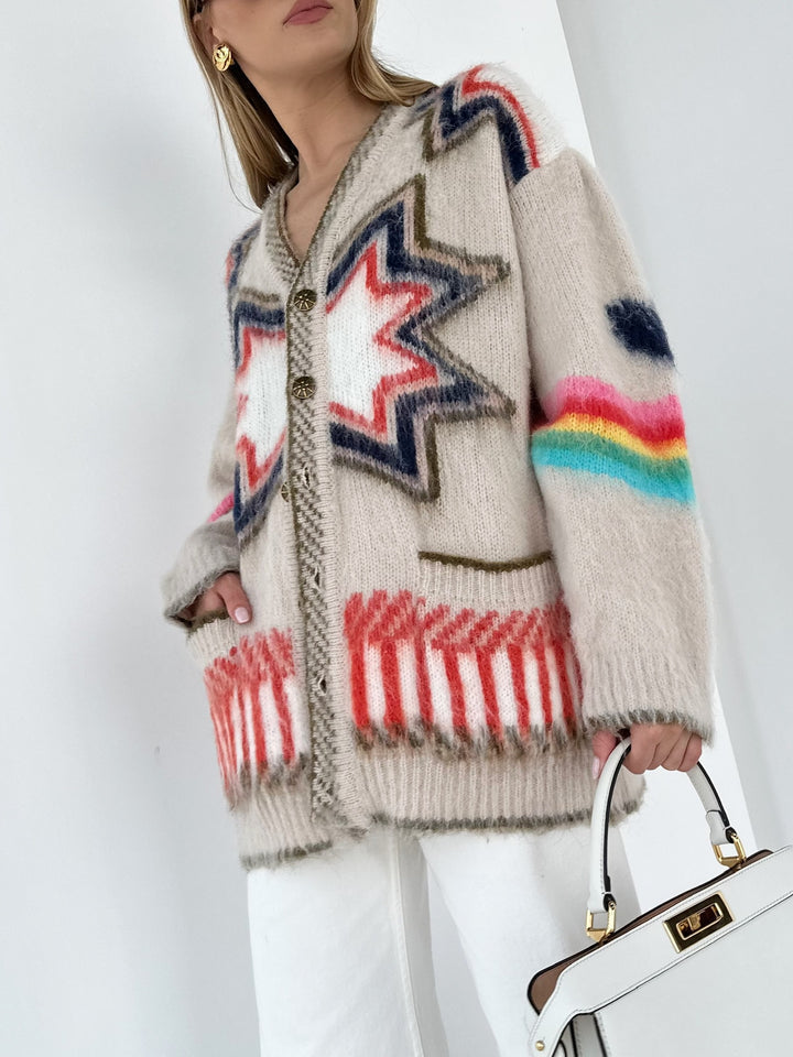 Scottie Southwestern Fringe Cardigan