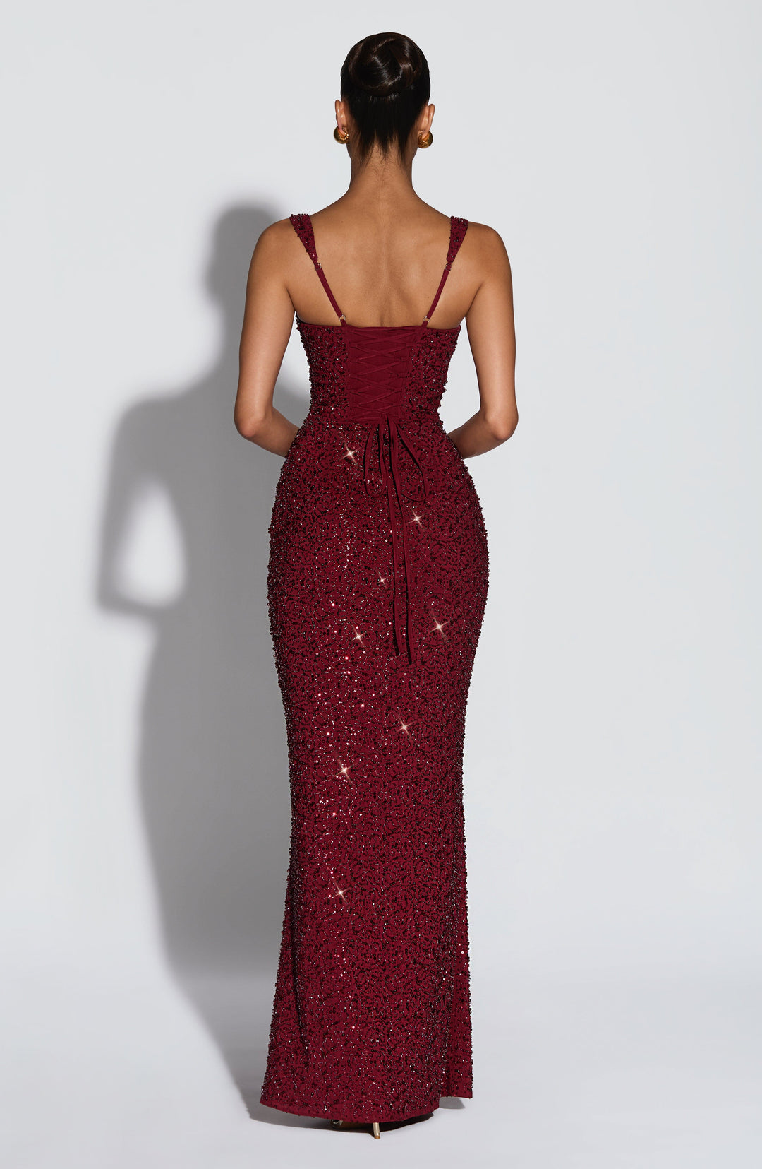 Calista Floral Sequin Maxi Dress