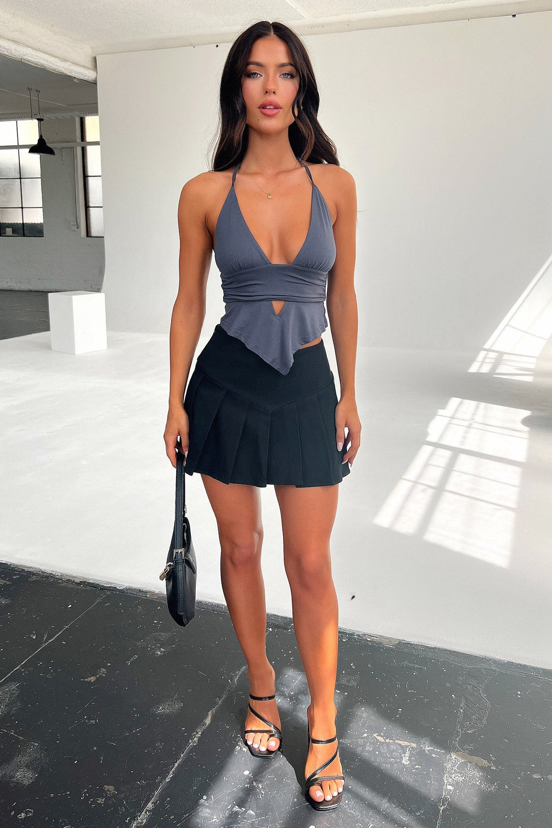Loreta Soft Pleated Mini Skirt