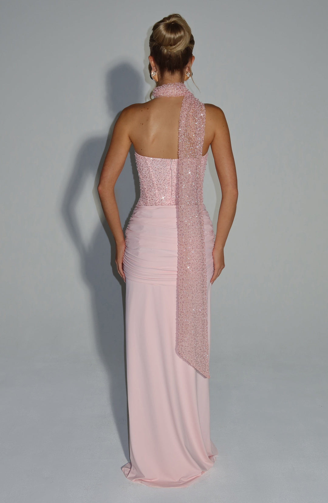 Kara Crystal Corset Maxi Dress