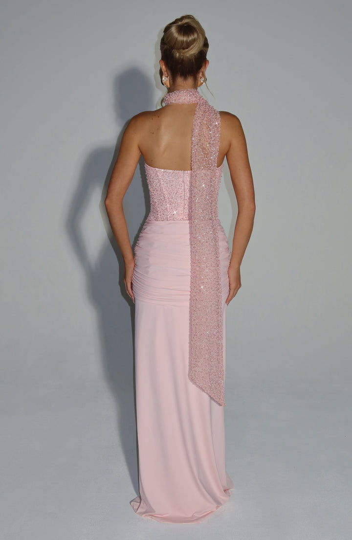 Kara Crystal Corset Maxi Dress