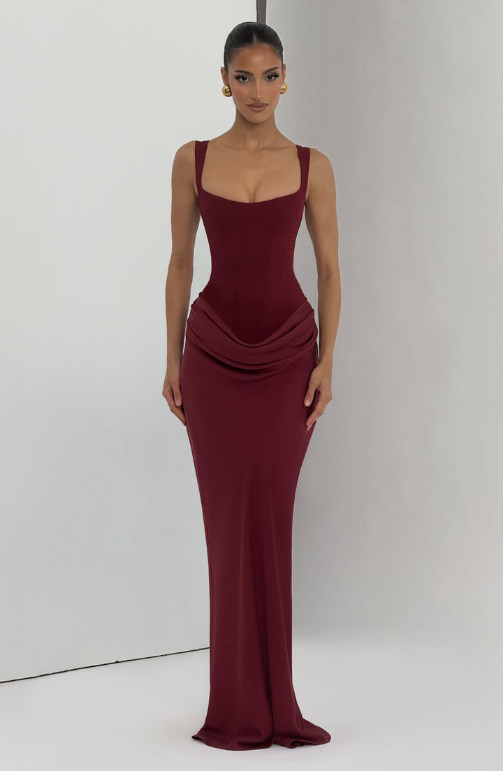 Amaris Draped Corset Maxi Dress