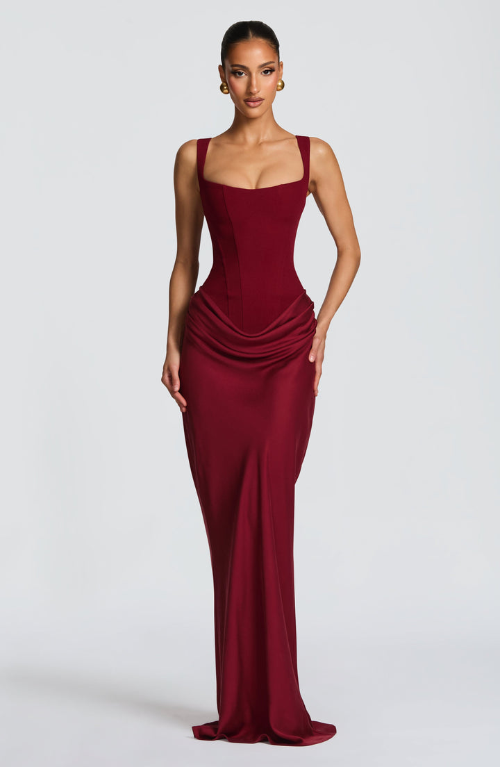 Amaris Draped Corset Maxi Dress