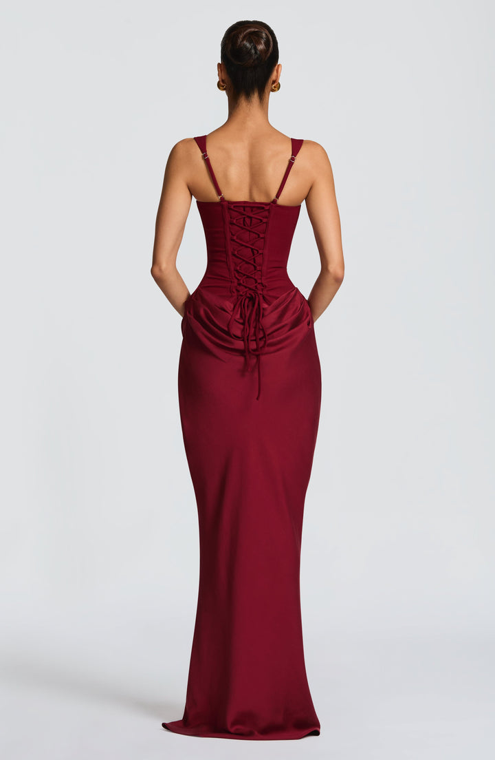 Amaris Draped Corset Maxi Dress