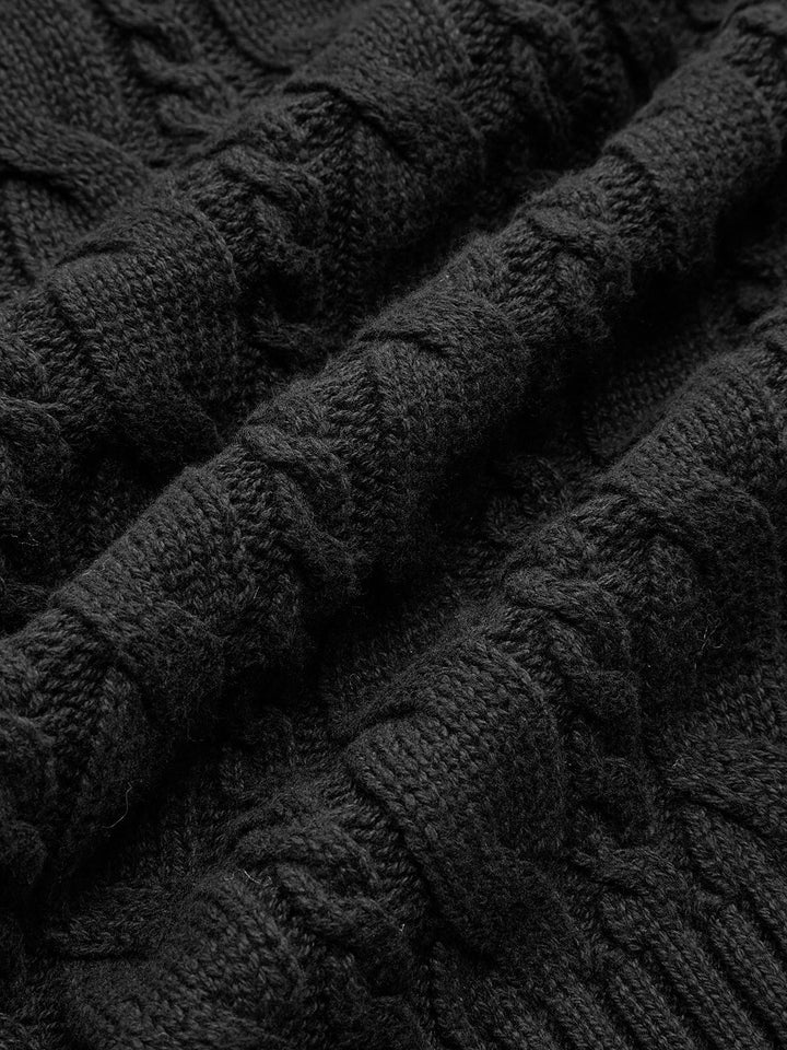 Yeti Keyhole Tie Neck Sweater