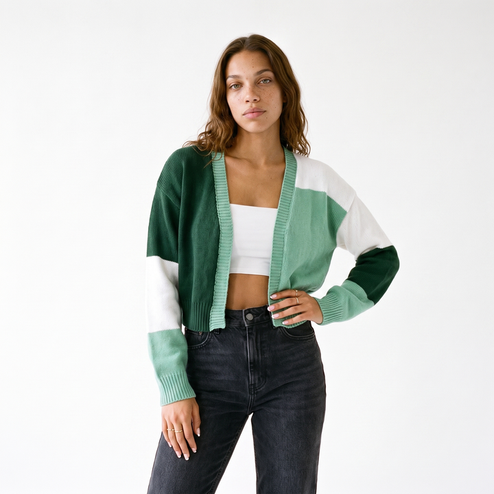 Renata Refined Color Block Cardigan