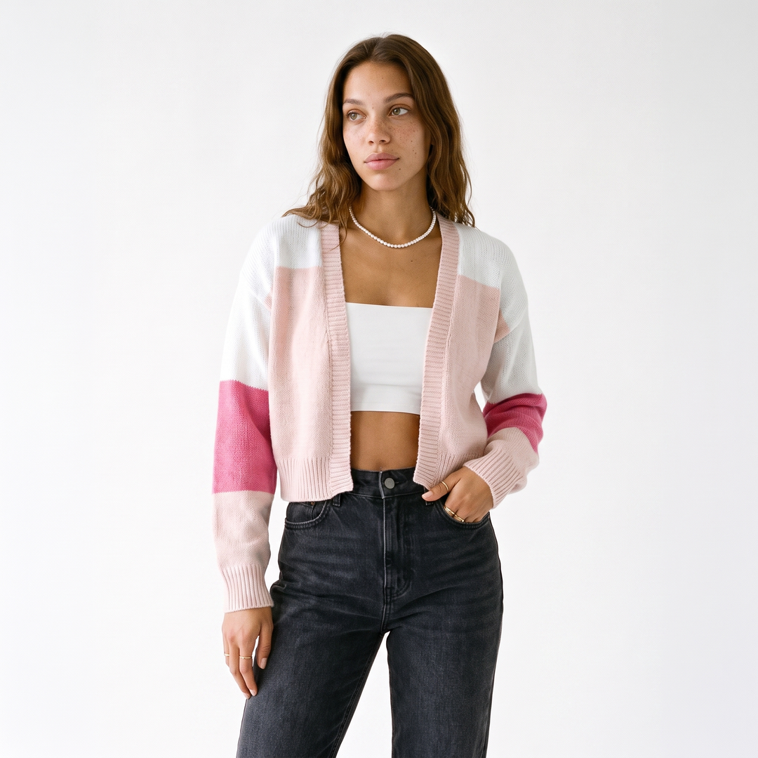 Renata Refined Color Block Cardigan