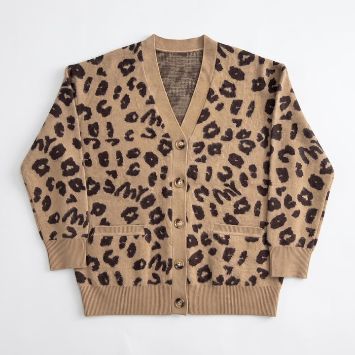Soleil Refined Leopard Print Cardigan