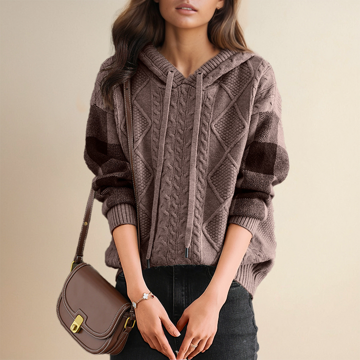 Thalia Cable Hooded Sweater