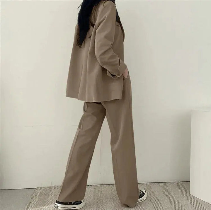 Katherine Essential Tailored Blazer & Wide-Leg Trouser Set