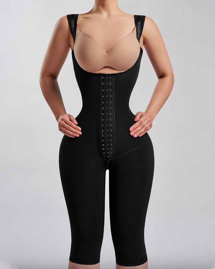 Liberty Open-Bust Contour Shapewear Jumpsuit