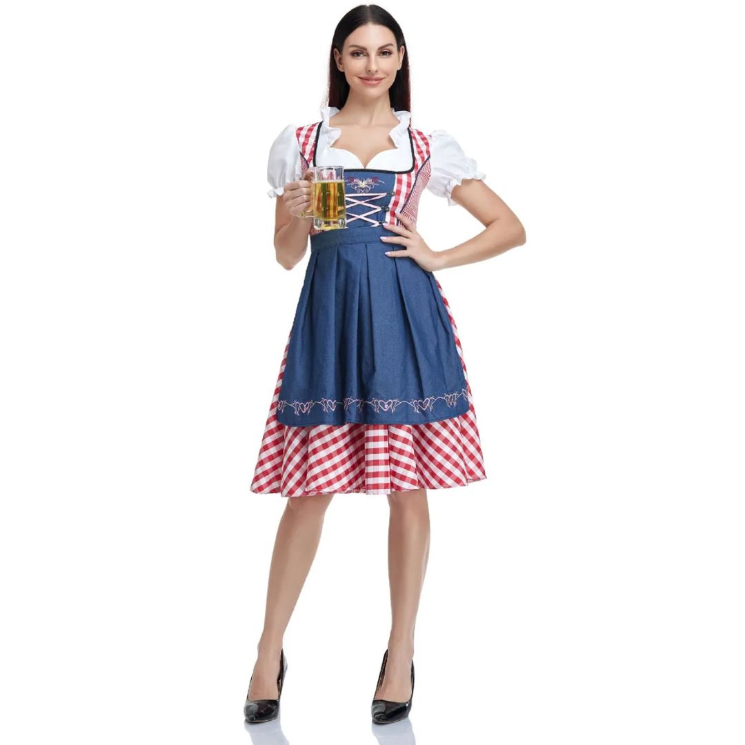 Olga Gingham Oktoberfest Dirndl Dress