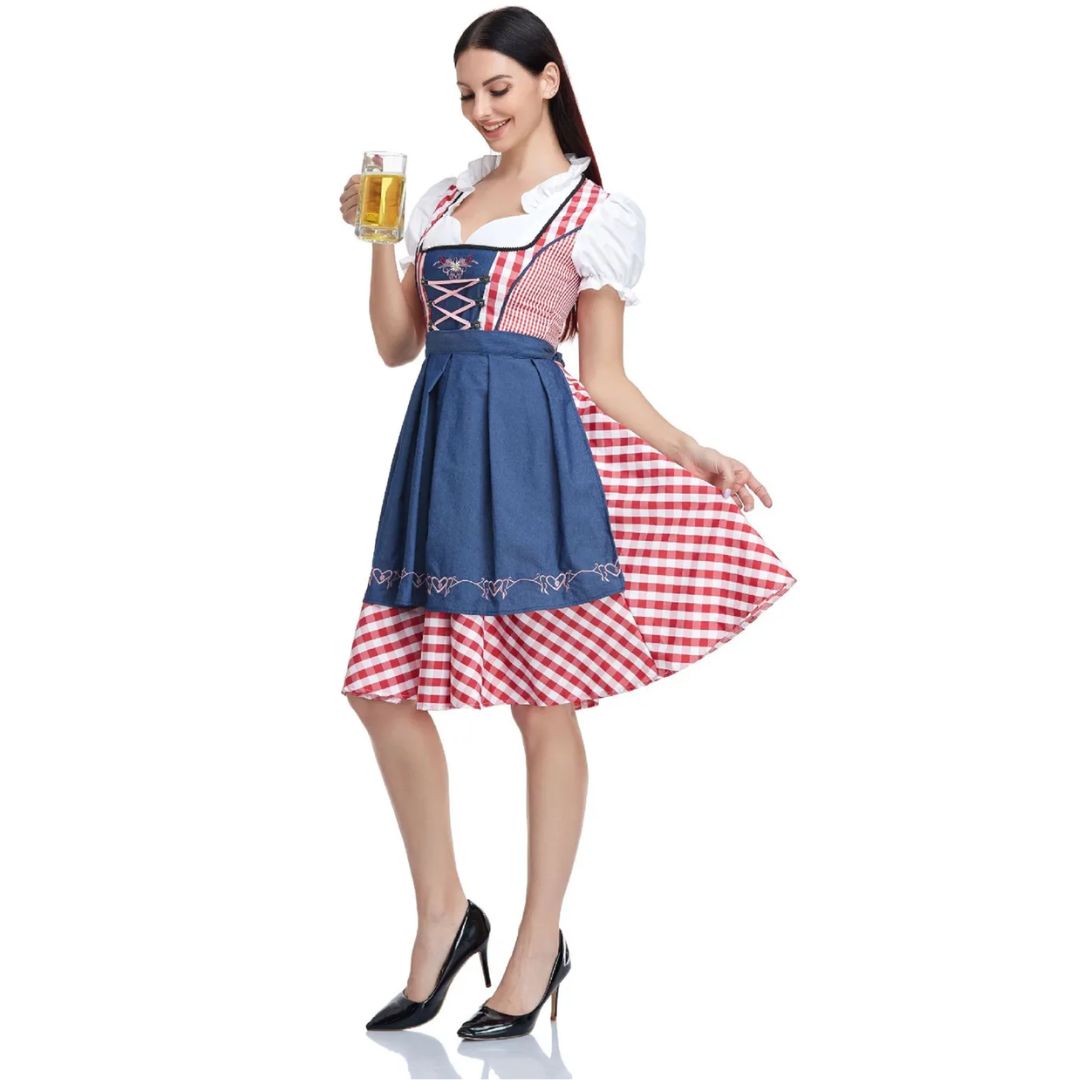 Olga Gingham Oktoberfest Dirndl Dress