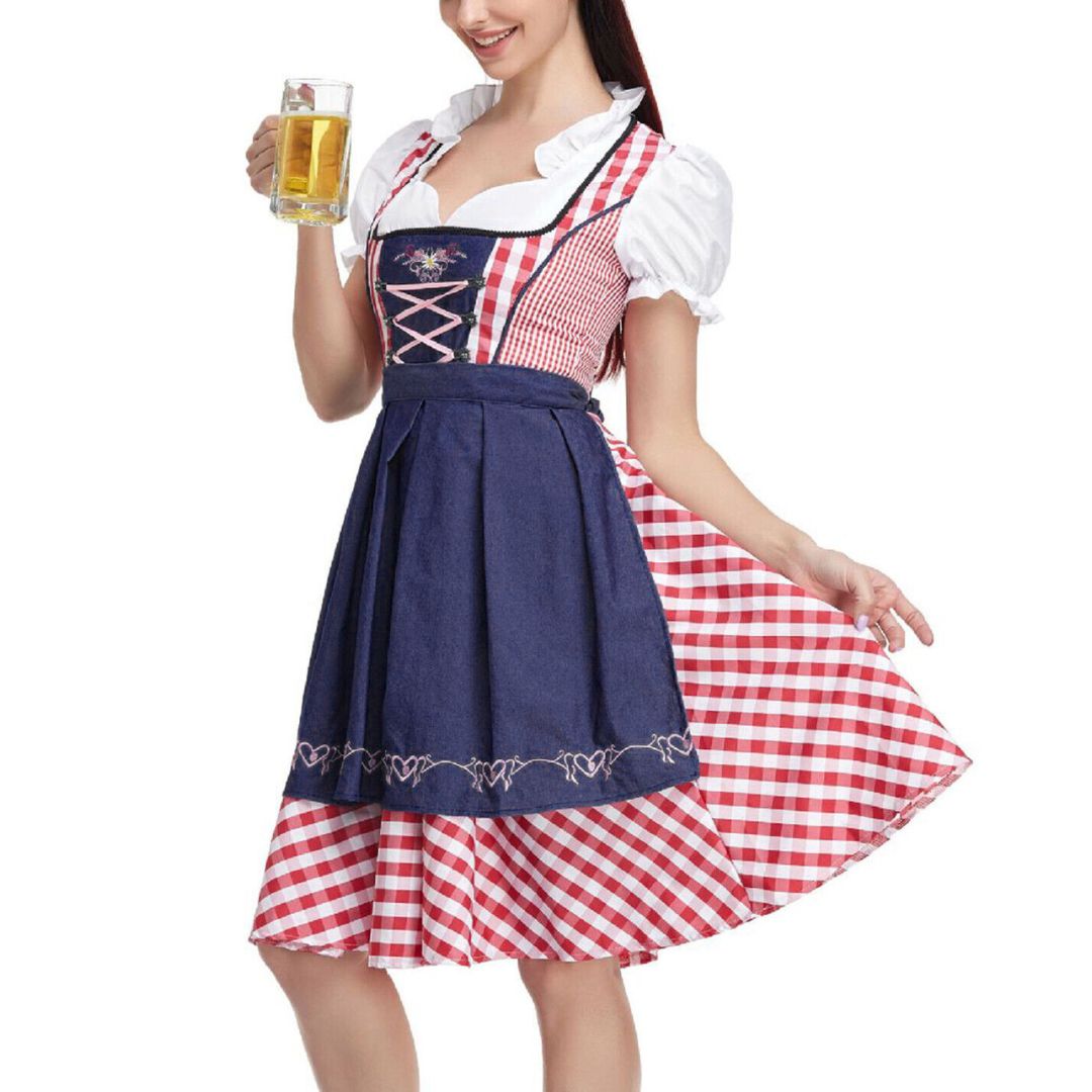 Olga Gingham Oktoberfest Dirndl Dress