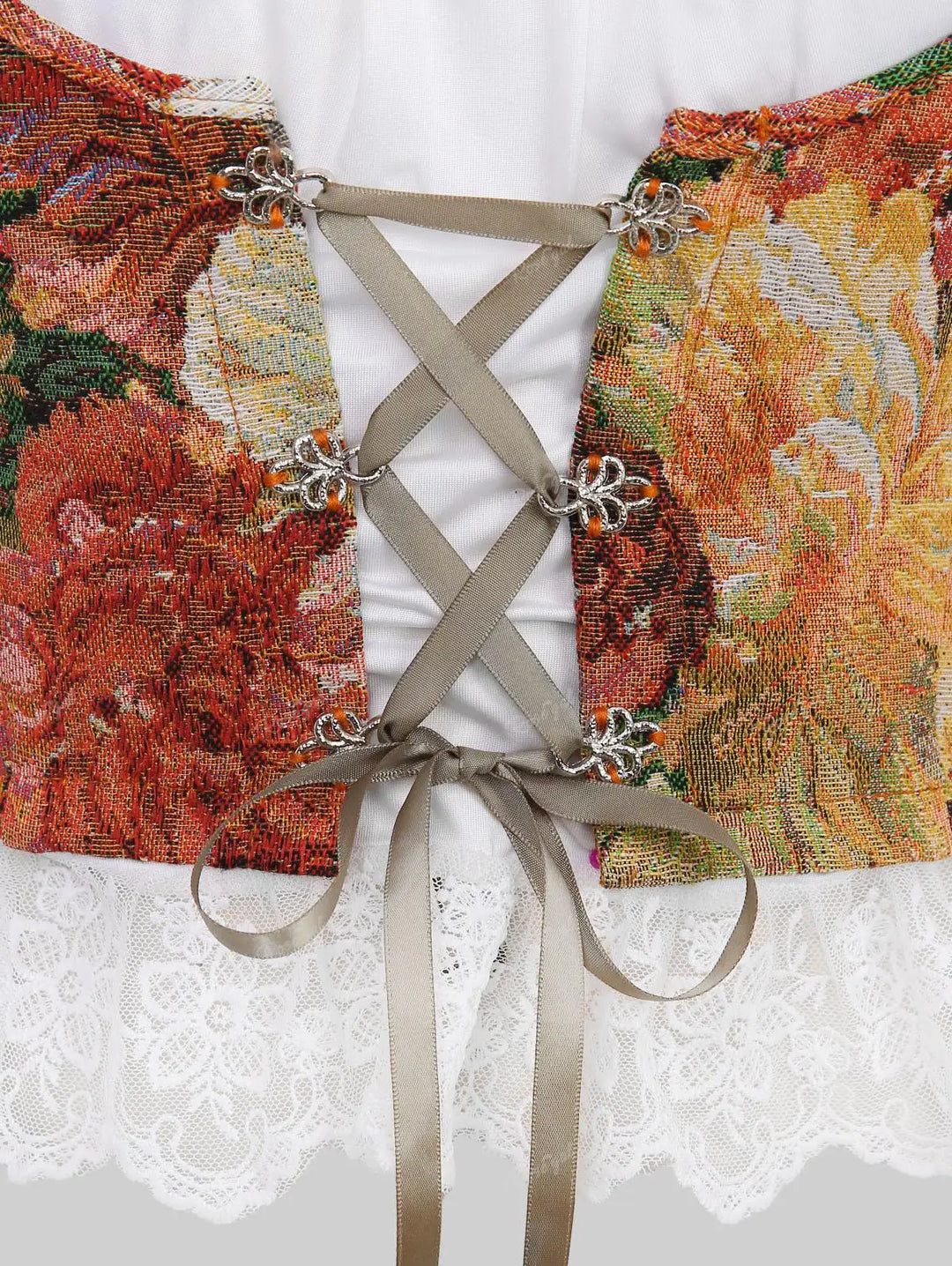 Gudrun Floral Corset Dirndl Blouse