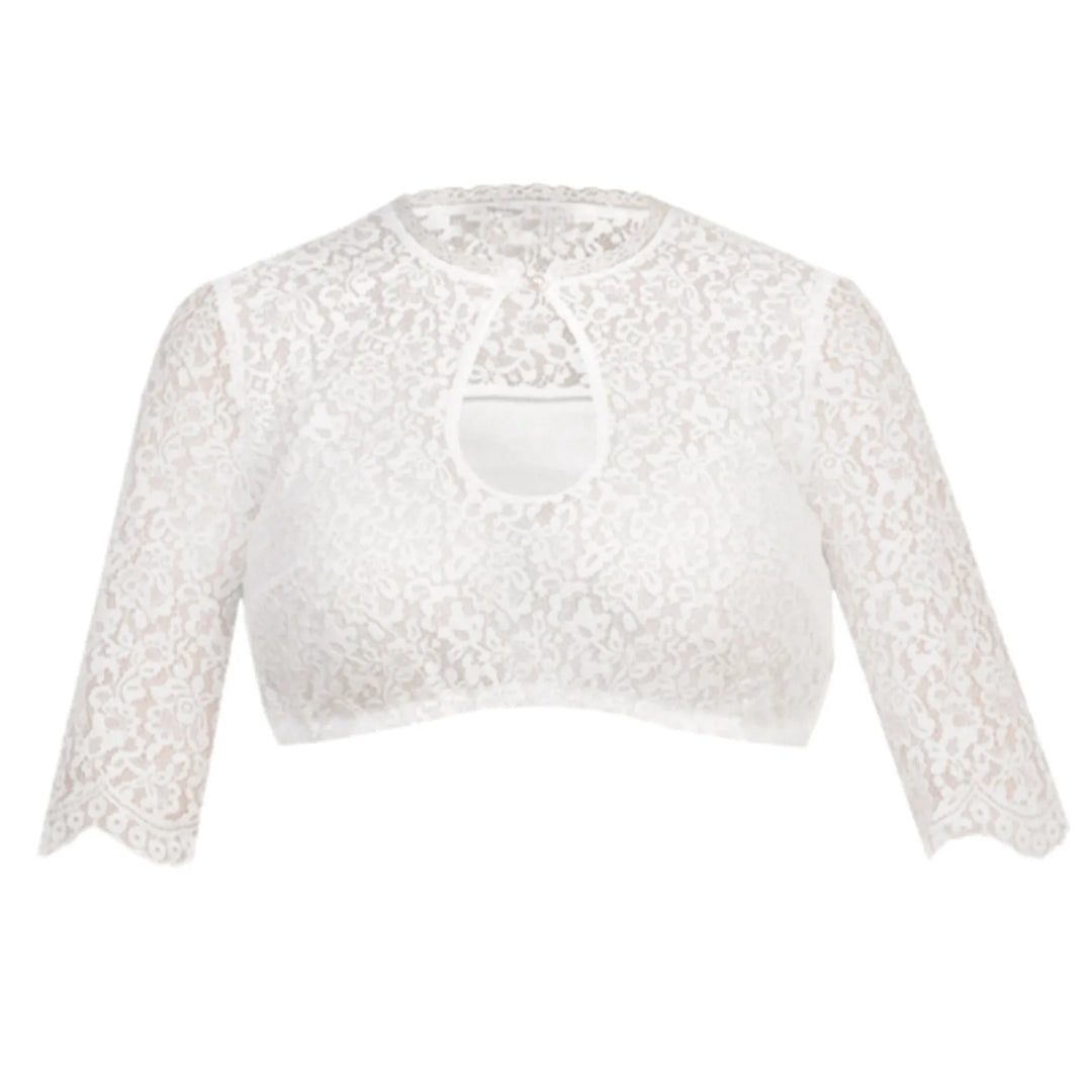 Kerstin Keyhole Trim Dirndl Blouse