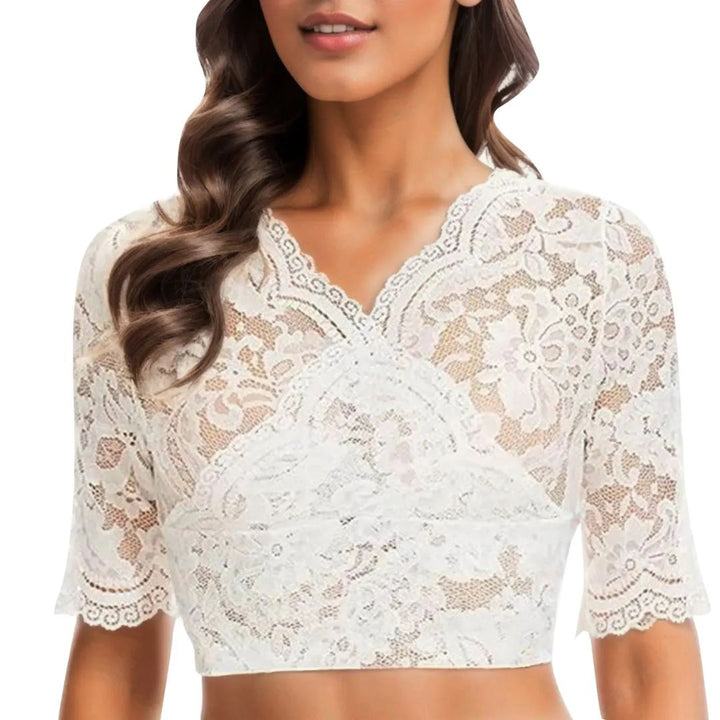 Priska Wrap Trim Dirndl Blouse