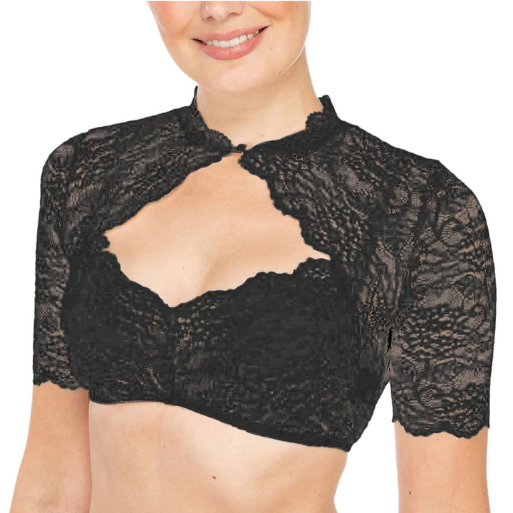 Renate High-Neck Detail Dirndl Blouse