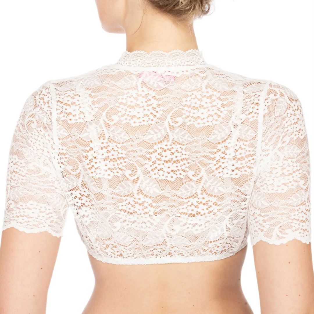 Renate High-Neck Detail Dirndl Blouse