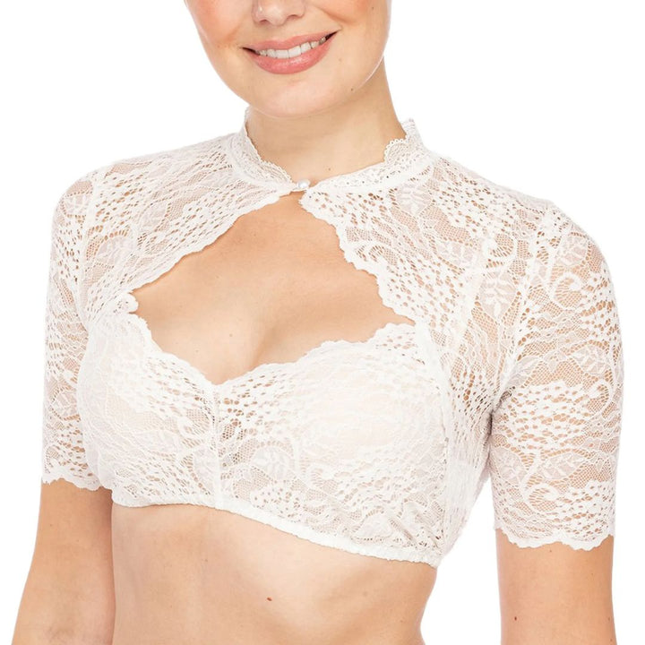 Renate High-Neck Detail Dirndl Blouse
