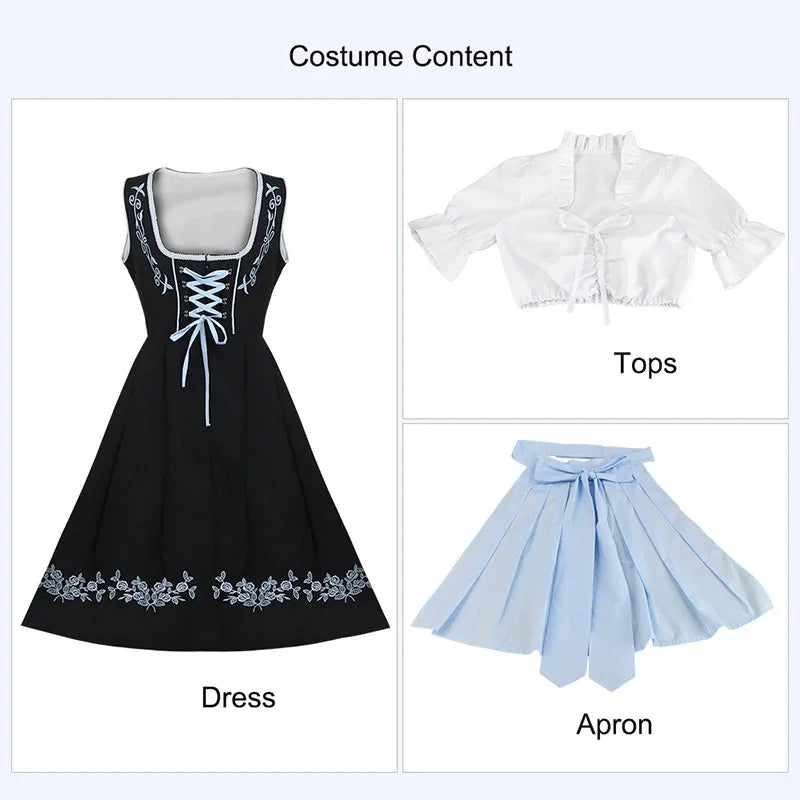 Britta Embroidered Oktoberfest Dirndl Dress Set