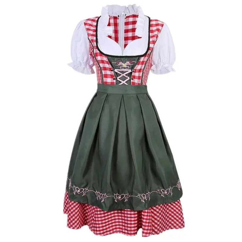 Rosina Tie-Front Midi Dirndl Dress