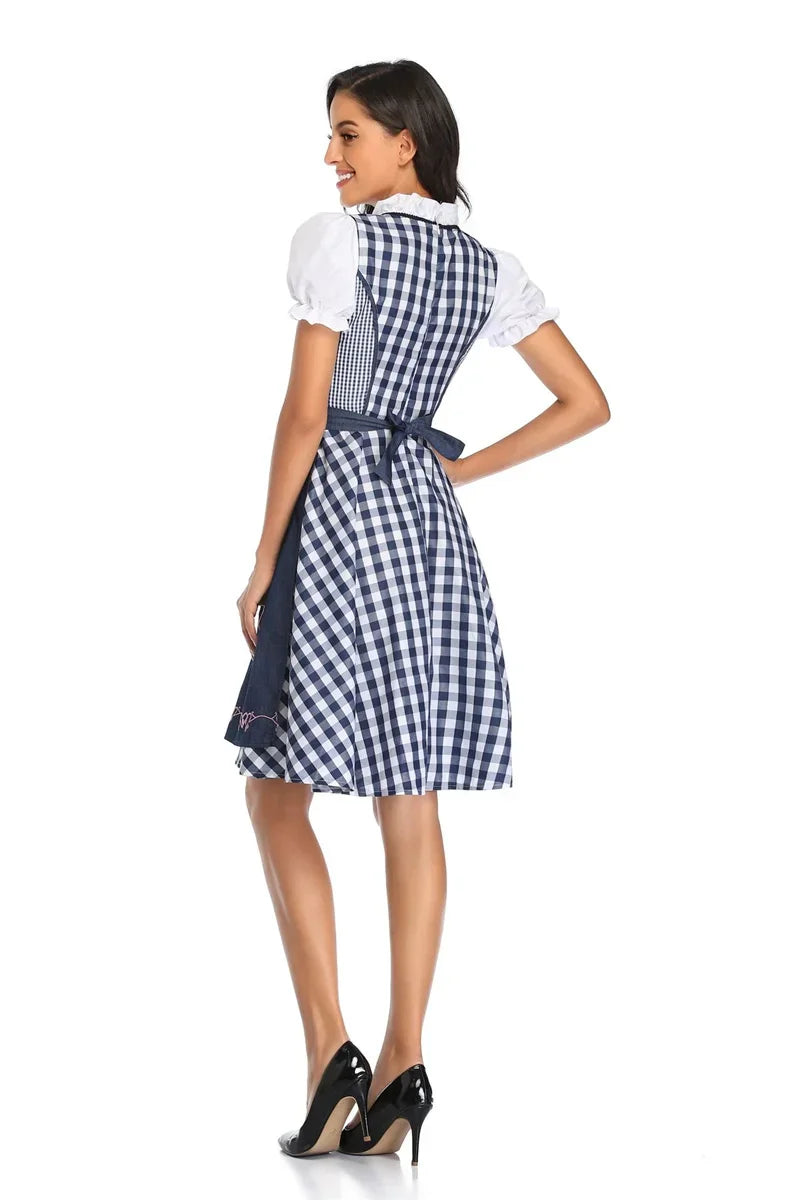 Rosina Tie-Front Midi Dirndl Dress