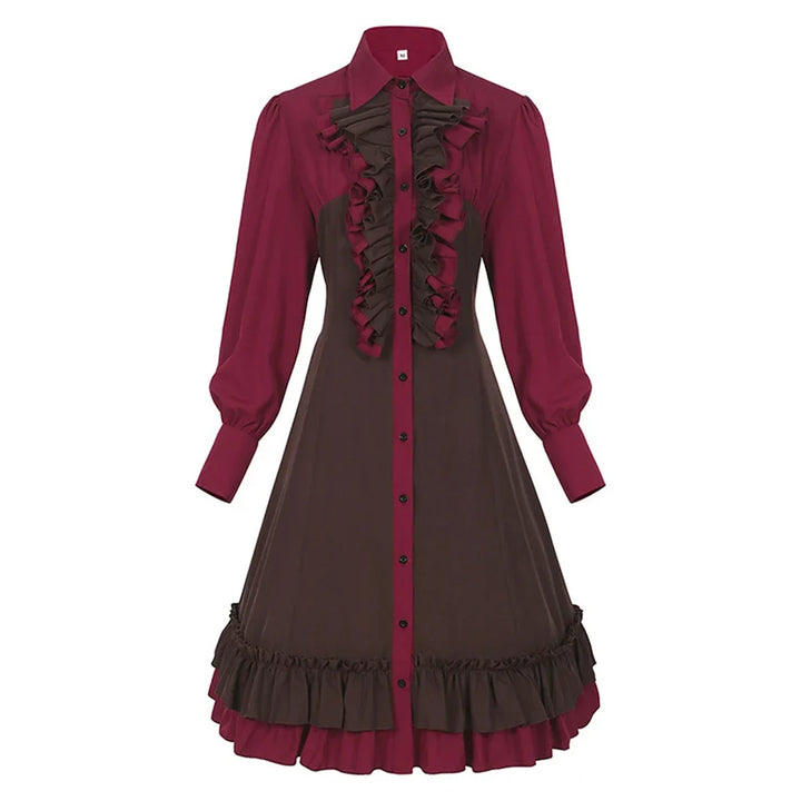 Jutta Ruffle Button Mini Dress