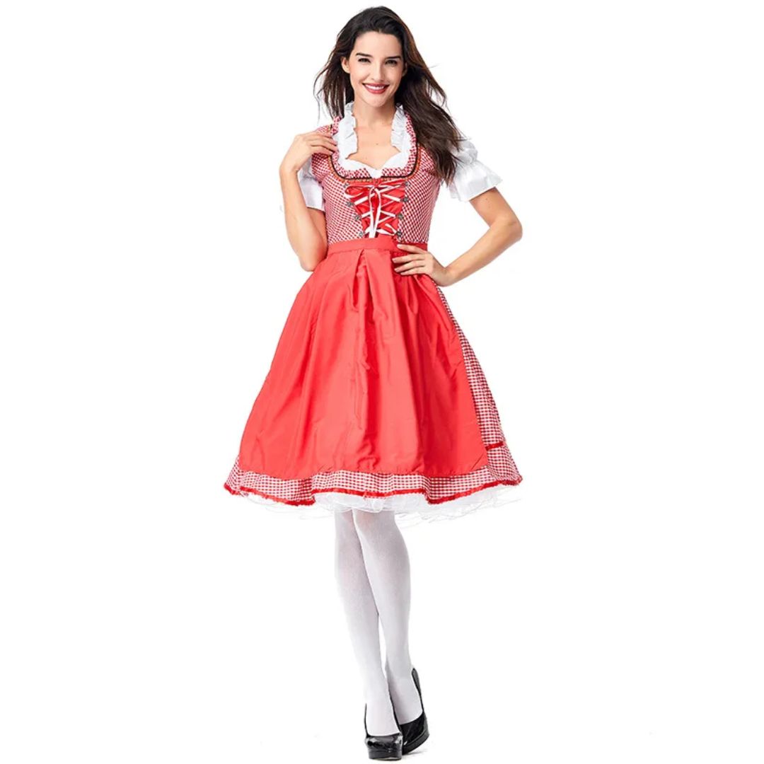 Ortrud Classic Gingham Oktoberfest Dirndl Dress
