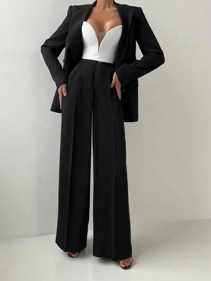 Verena Tailored Blazer & Wide Leg Trouser Set