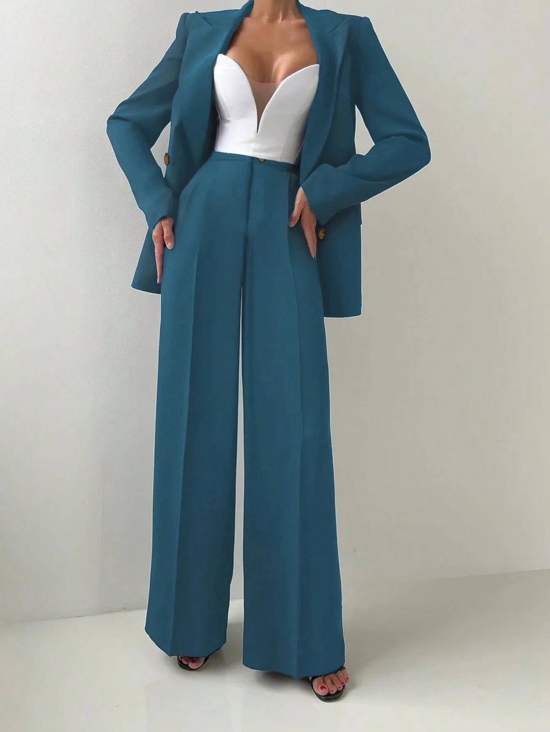 Verena Tailored Blazer & Wide Leg Trouser Set