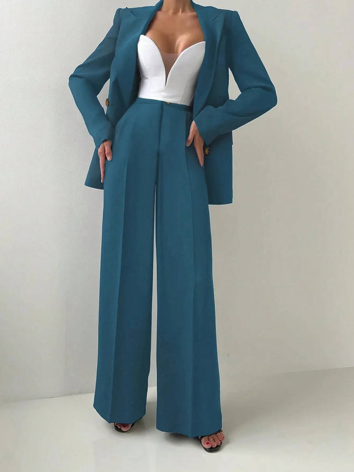 Verena Tailored Blazer & Wide Leg Trouser Set