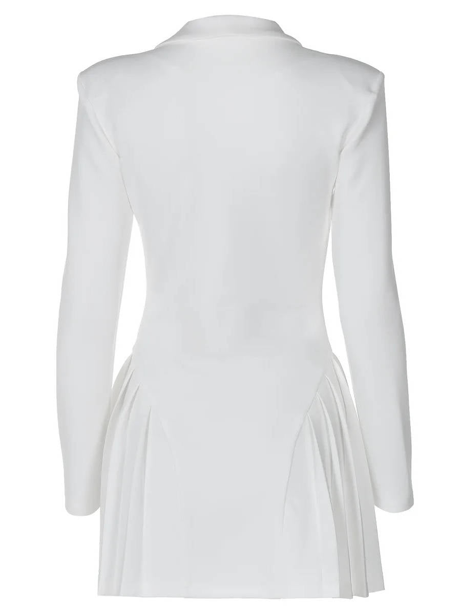 Bangs Plunge Neck Blazer Dress