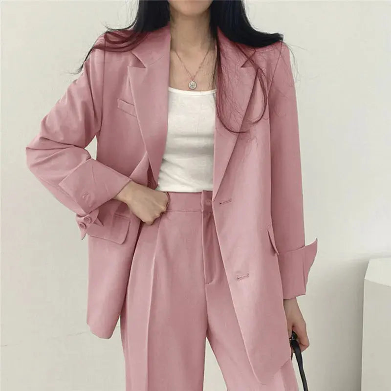 Katherine Essential Tailored Blazer & Wide-Leg Trouser Set