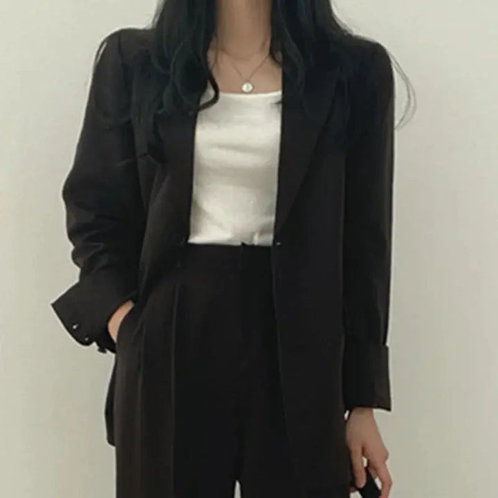 Katherine Essential Tailored Blazer & Wide-Leg Trouser Set