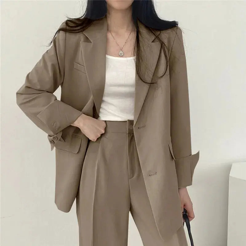 Katherine Essential Tailored Blazer & Wide-Leg Trouser Set