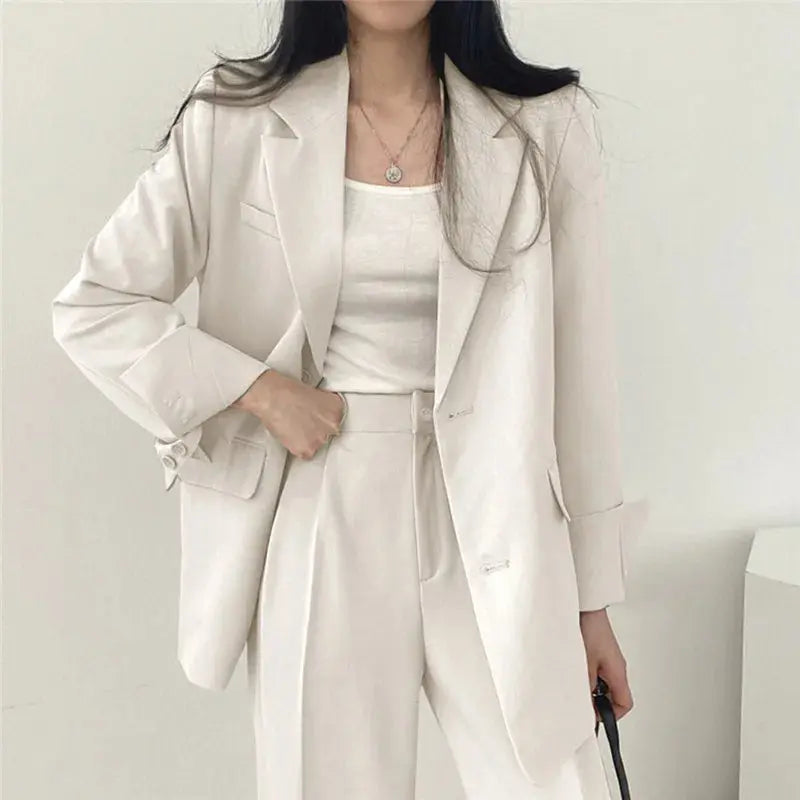 Katherine Essential Tailored Blazer & Wide-Leg Trouser Set
