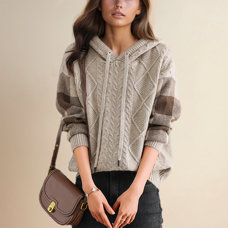 Thalia Cable Hooded Sweater
