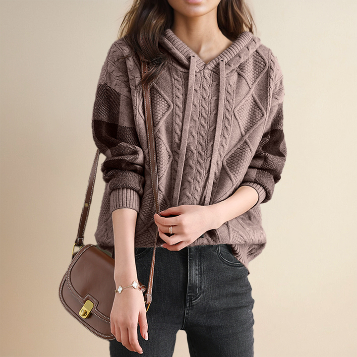 Thalia Cable Hooded Sweater