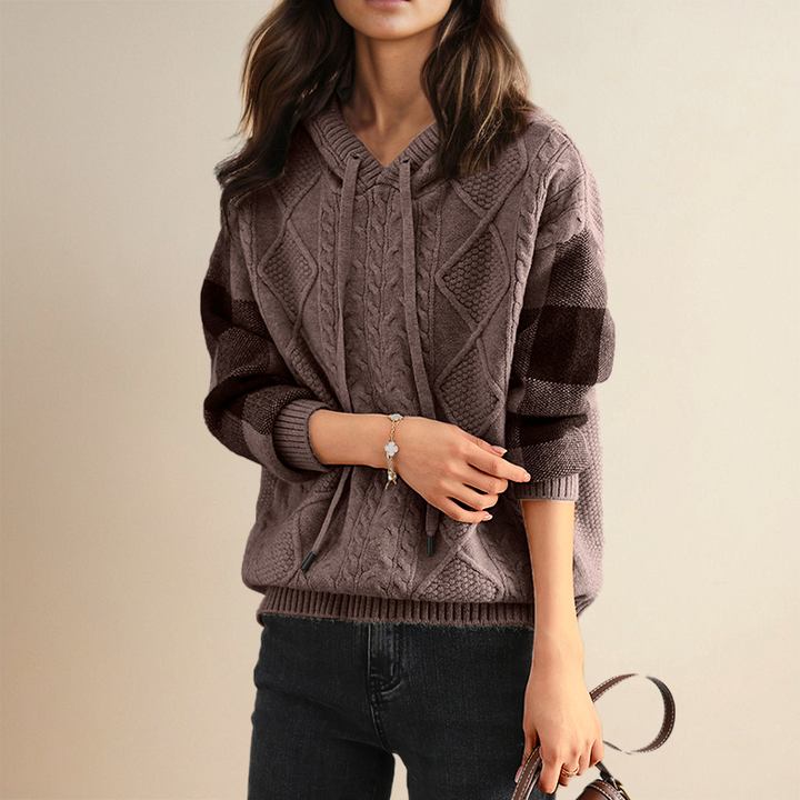 Thalia Cable Hooded Sweater