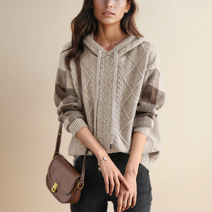 Thalia Cable Hooded Sweater