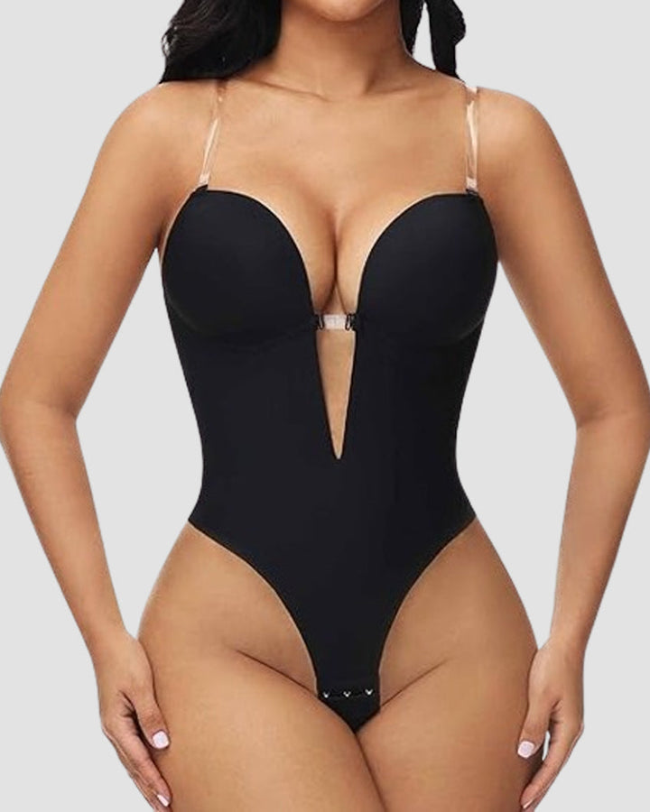 Dawn Deep Plunge Backless Shaping Bodysuit