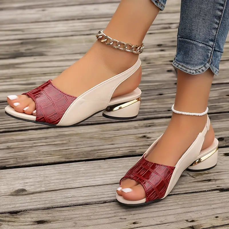 Melanie Bordeaux Luxe Slingback Heels
