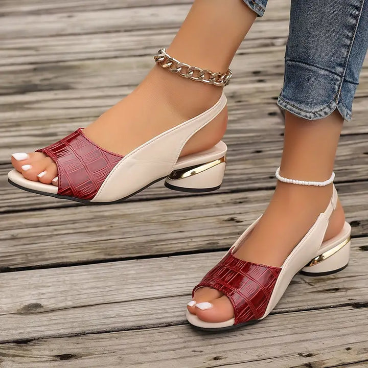 Melanie Bordeaux Luxe Slingback Heels
