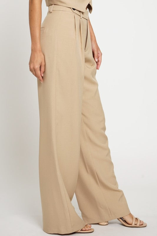 Peppa Pleated Wide Leg Pants