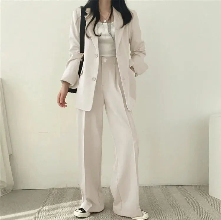 Katherine Essential Tailored Blazer & Wide-Leg Trouser Set
