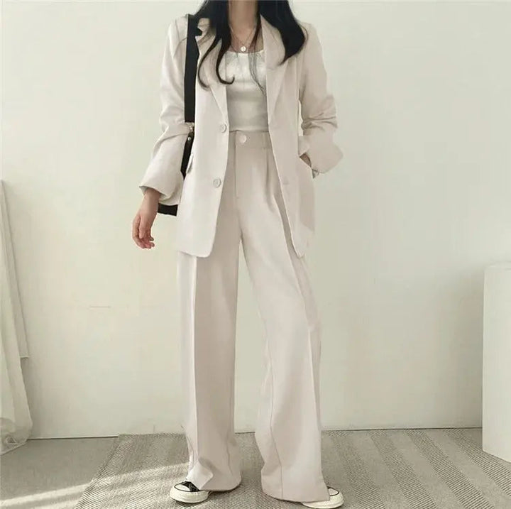 Katherine Essential Tailored Blazer & Wide-Leg Trouser Set