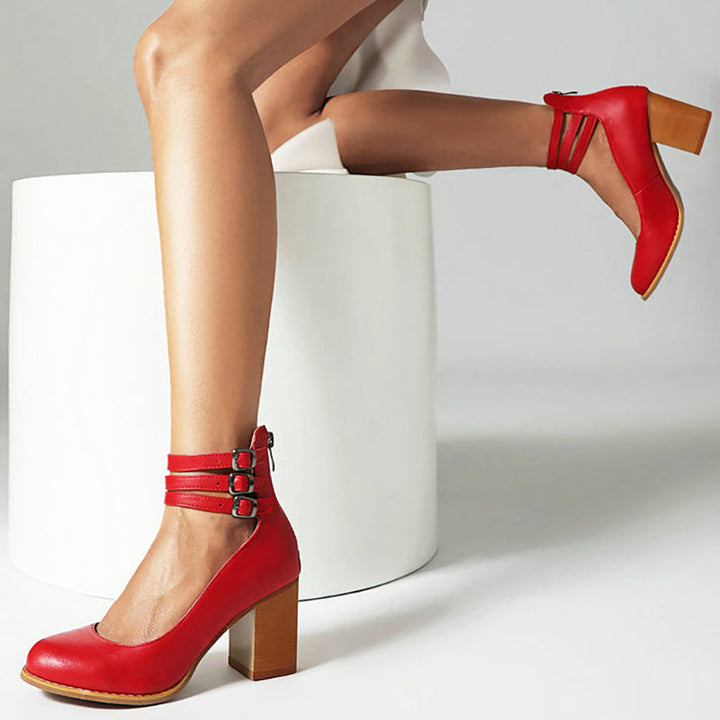 Casilda Aspen Strap Block Heel Booties