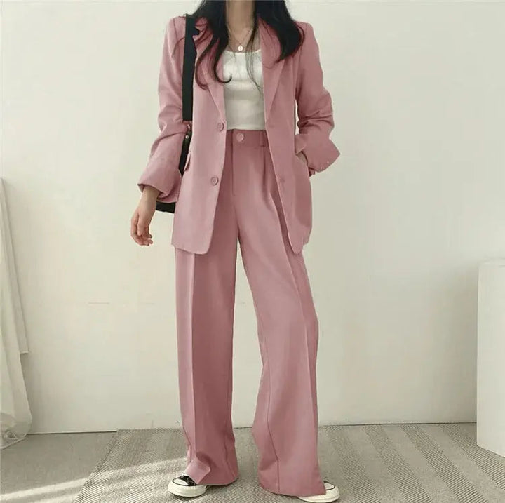 Katherine Essential Tailored Blazer & Wide-Leg Trouser Set