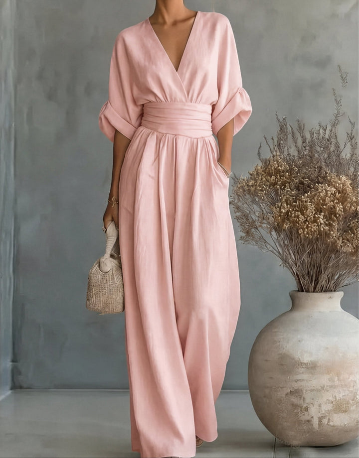Mila Gathered Waist Maxi Dress